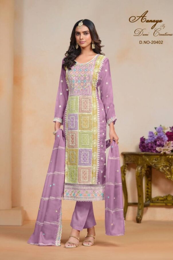 Aanaya Vol 204 Organza Salwar Kameez Catalog Collection