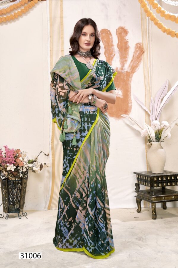 Vallabhi Manasvi Vol 18 Georgette Designer Saree Catalog Collection - Image 8