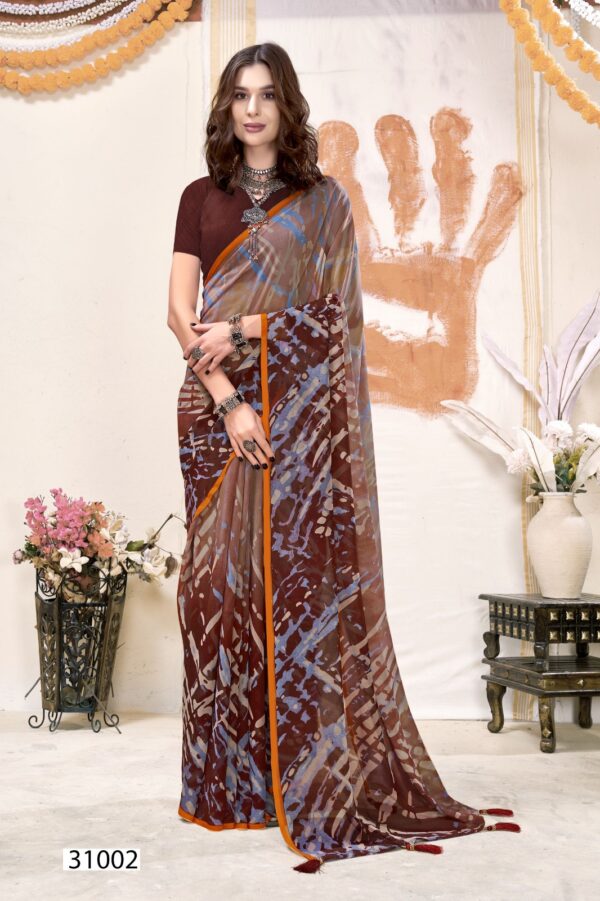 Vallabhi Manasvi Vol 18 Georgette Designer Saree Catalog Collection - Image 4