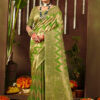 Saroj Shahzeen Tissue Saroski Vol 1 Satin Silk Saree Catalog Collection - Image 2