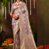Saroj Shahzeen Tissue Saroski Vol 1 Satin Silk Saree Catalog Collection - Image 4