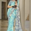 Vallabhi Sivasagar Georgette Floral Printed Saree Catalog Collection - Image 5