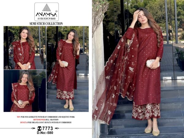 Anamsa 580 Georgette Pakistani Salwar Kameez Catalog Collection - Image 2