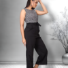 Black WJ12 Stylish Lycra Black Jumpsuit For Women Catalog Collection - Image 2
