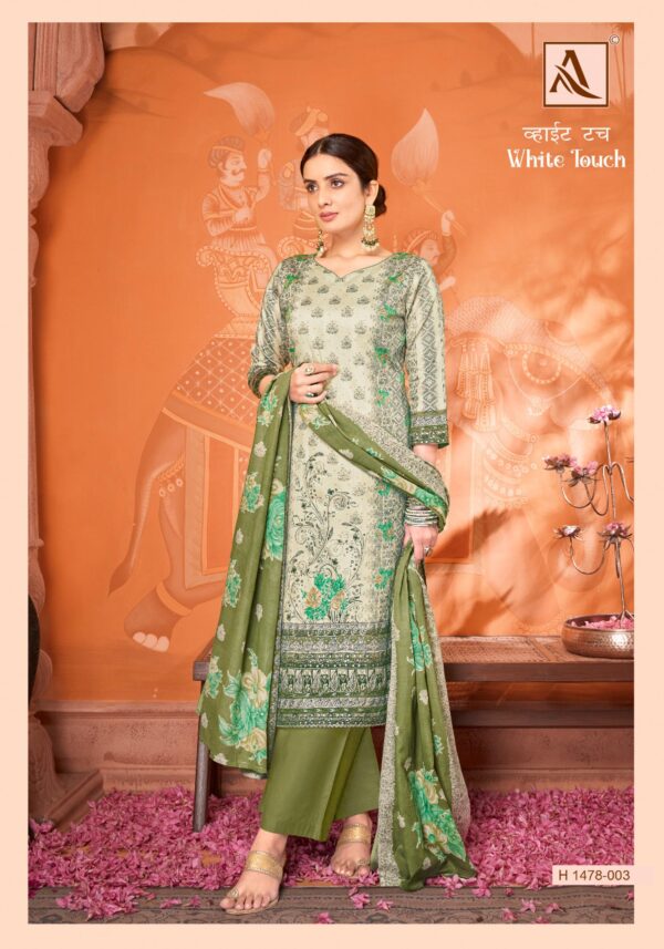 Alok White Touch Printed Dress Material Catalog Collection - Image 5