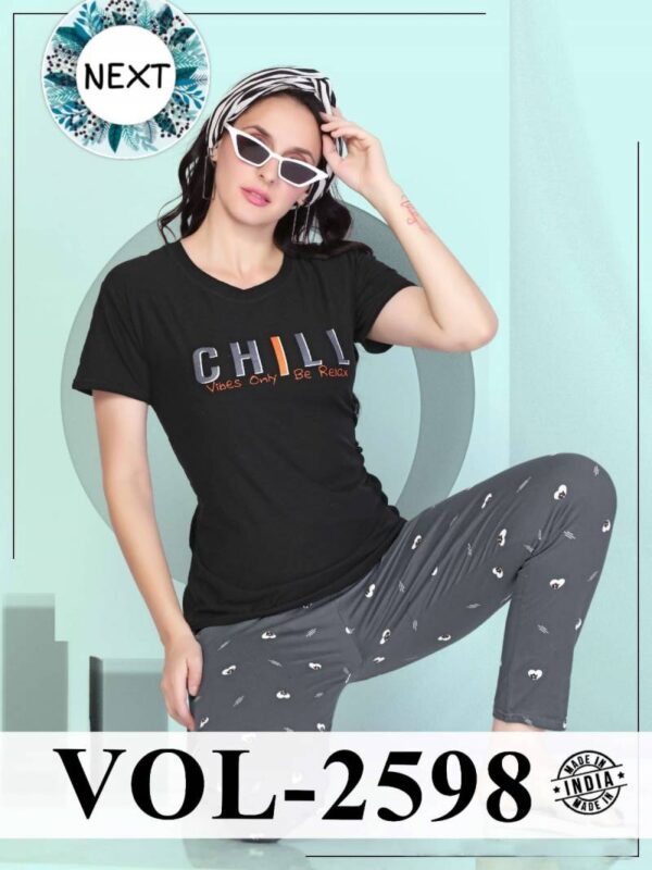 Summer Special Vol Dk 2598 Shinker Hosiery Cotton Nigth Suit Catalog Collection