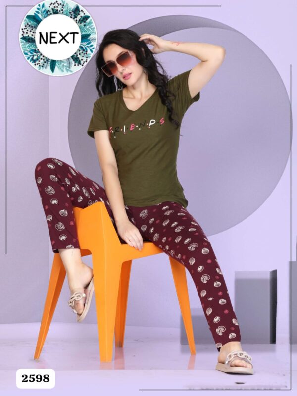 Summer Special Vol Dk 2598 Shinker Hosiery Cotton Nigth Suit Catalog Collection - Image 2