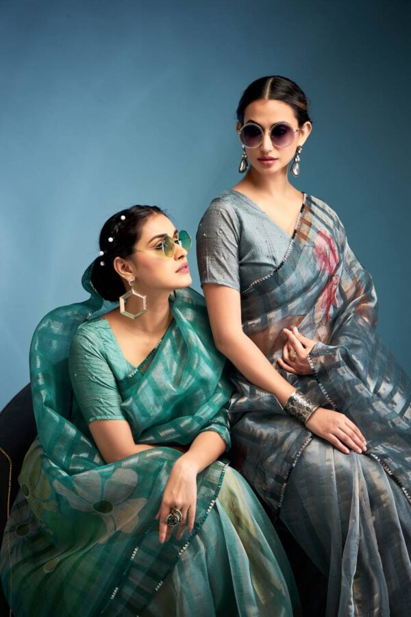 Kala Jamun Klanjali Tissue Silk Fancy Saree Catalog Collection