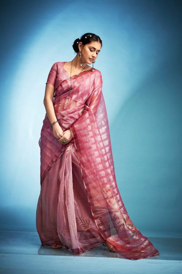 Kala Jamun Klanjali Tissue Silk Fancy Saree Catalog Collection - Image 2
