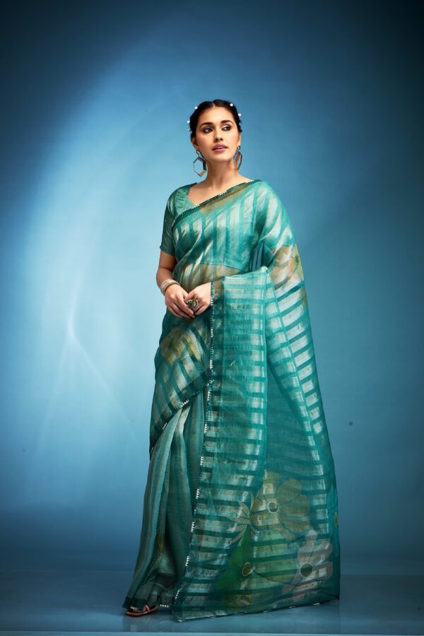 Kala Jamun Klanjali Tissue Silk Fancy Saree Catalog Collection - Image 4