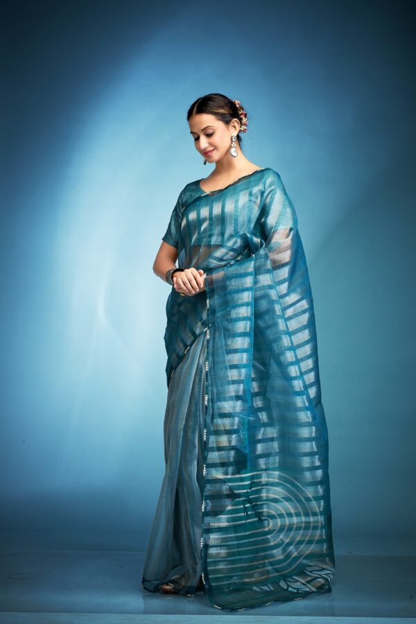 Kala Jamun Klanjali Tissue Silk Fancy Saree Catalog Collection - Image 8