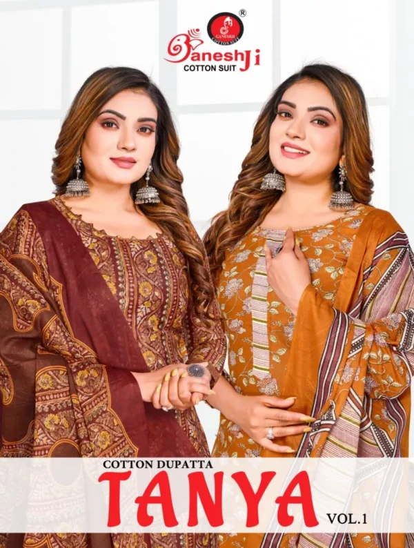 Ganeshji Tanya Vol 1 Soft Cotton Dress Material Catalog Collection