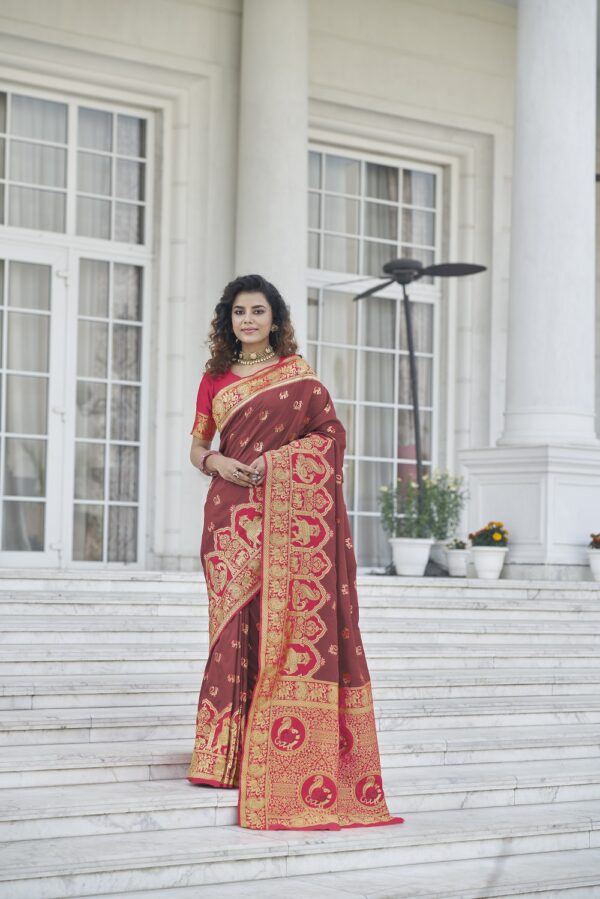 Shubhvastra Maharani Vol 3 Banarasi Silk Saree Catalog Collection - Image 15