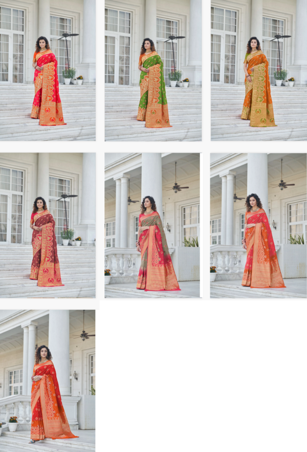 Shubhvastra Maharani Vol 3 Banarasi Silk Saree Catalog Collection - Image 16