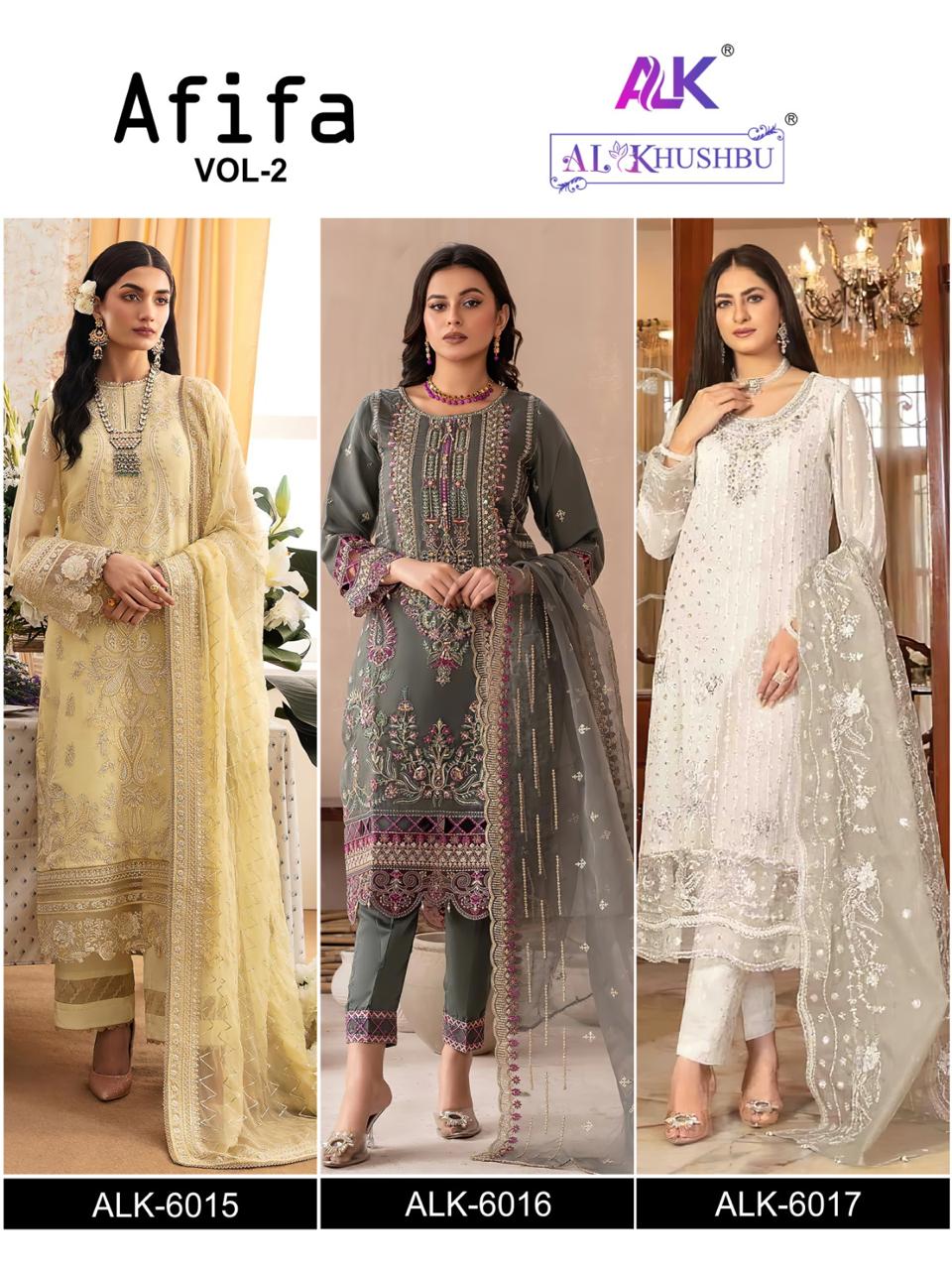 Al Khushbu Afifa Vol 2 Georgette Pakistani Salwar Suits Catalog Collection - Image 5