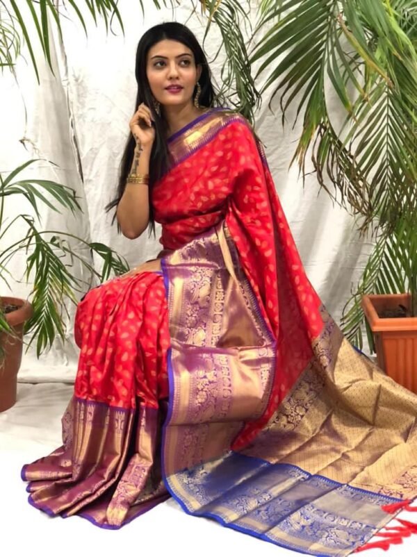 Nx 111 Kanjivaram Soft Silk Weaving Saree Catalog Collection - Image 3
