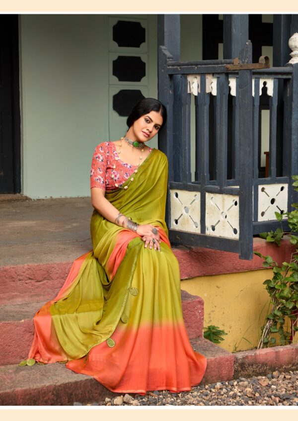 Sr Aruna Vol 4 Chiffon Fancy Saree Catalog Collection - Image 2