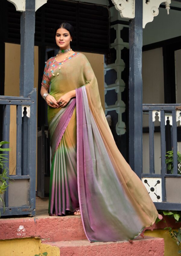 Sr Aruna Vol 4 Chiffon Fancy Saree Catalog Collection - Image 9