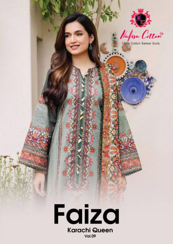 Nafisa Faiza Vol 9 Cotton Printed Dress Material Catalog Collection