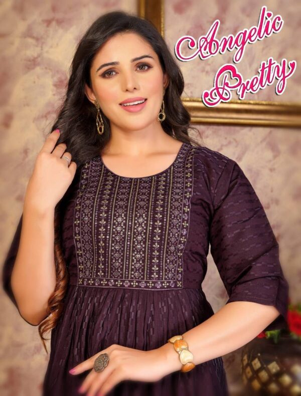 Trendy Angelic Prettty Heavy Rayon Designer Kurti Catalog Collection