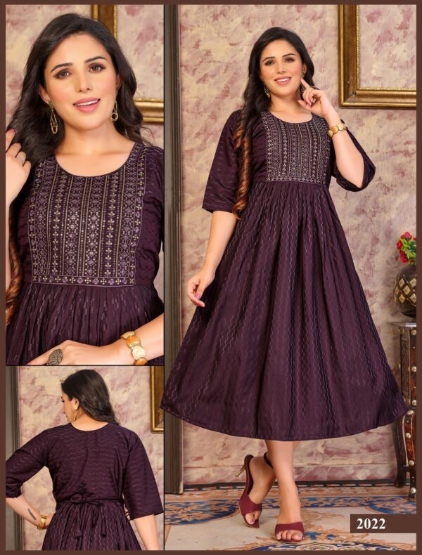 Trendy Angelic Prettty Heavy Rayon Designer Kurti Catalog Collection - Image 7