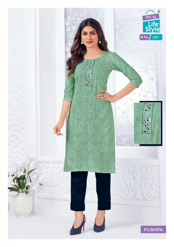 Mcm Pushpa Handloom Cotton Printed Kurti Catalog Collection - Image 2
