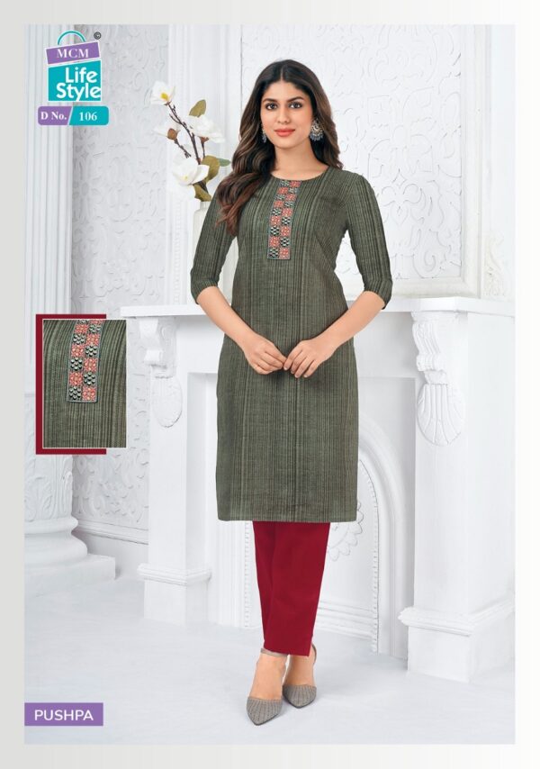 Mcm Pushpa Handloom Cotton Printed Kurti Catalog Collection - Image 3