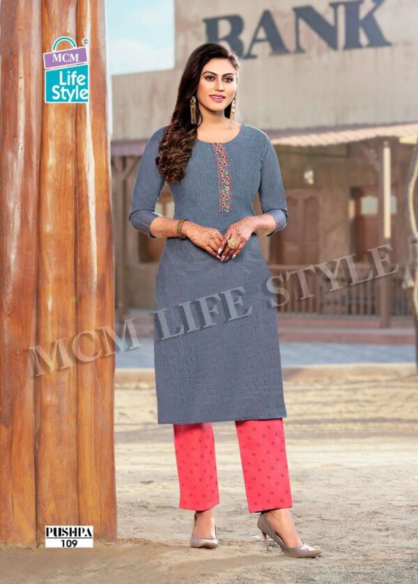 Mcm Pushpa Handloom Cotton Printed Kurti Catalog Collection - Image 4