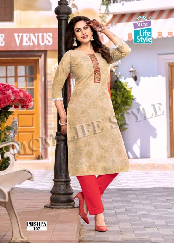 Mcm Pushpa Handloom Cotton Printed Kurti Catalog Collection - Image 5