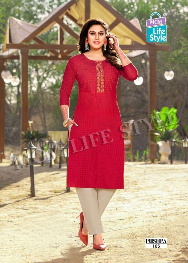 Mcm Pushpa Handloom Cotton Printed Kurti Catalog Collection - Image 8