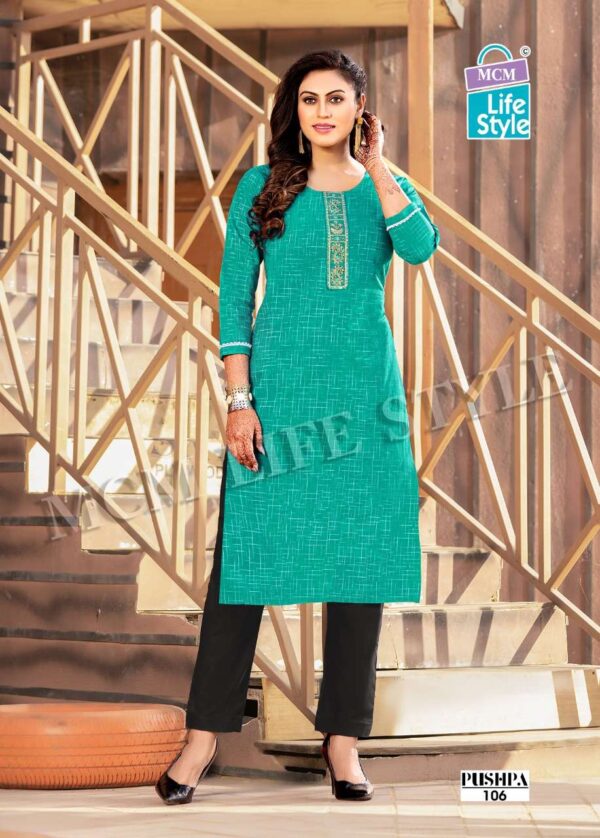 Mcm Pushpa Handloom Cotton Printed Kurti Catalog Collection - Image 11