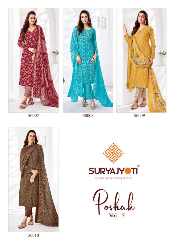 Suryajyoti Poshak Vol 5 Cotton Printed Dress Material Catalog Collection - Image 13