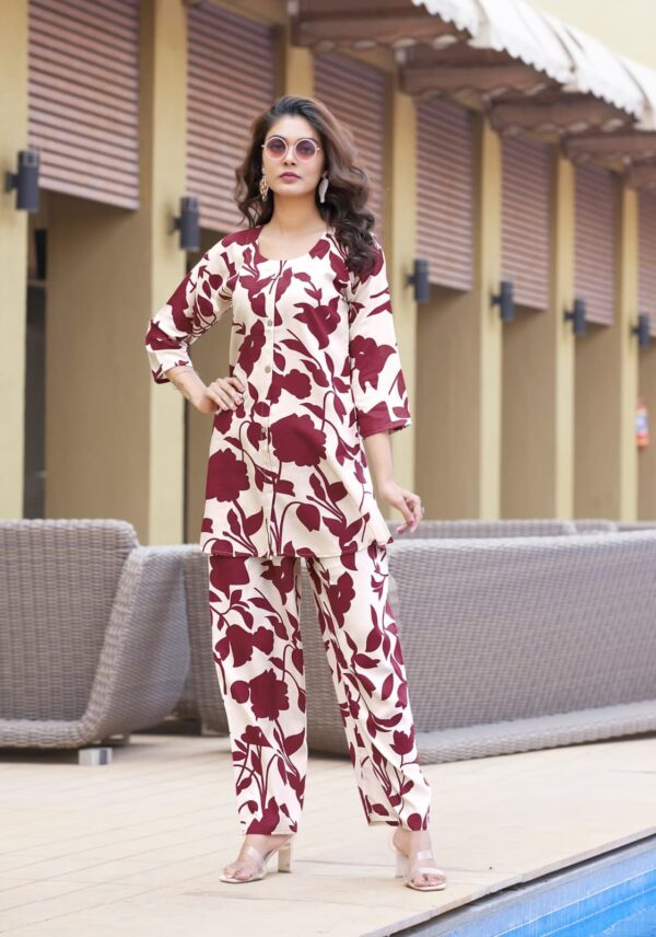 Tips And Tops Fashion Beats Vol 08 Rayon Printed Co Ord Set Catalog Collection - Image 3