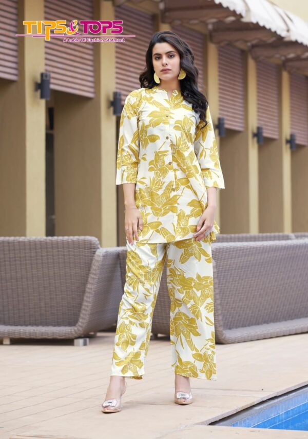 Tips And Tops Fashion Beats Vol 08 Rayon Printed Co Ord Set Catalog Collection - Image 7