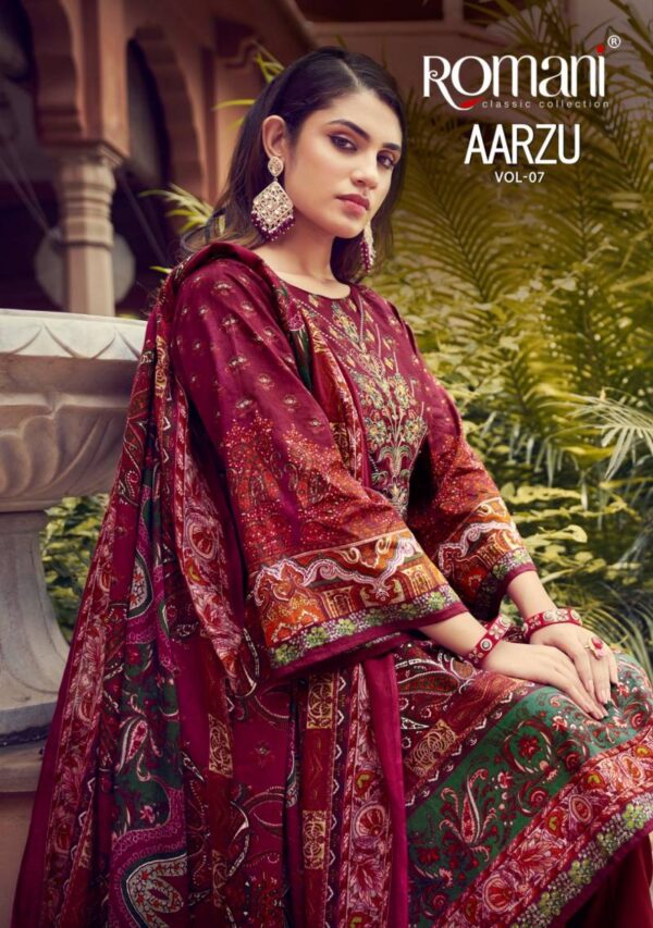 Romani Aarzu Vol 7 Cotton Digital Printed Dress Material Catalog Collection