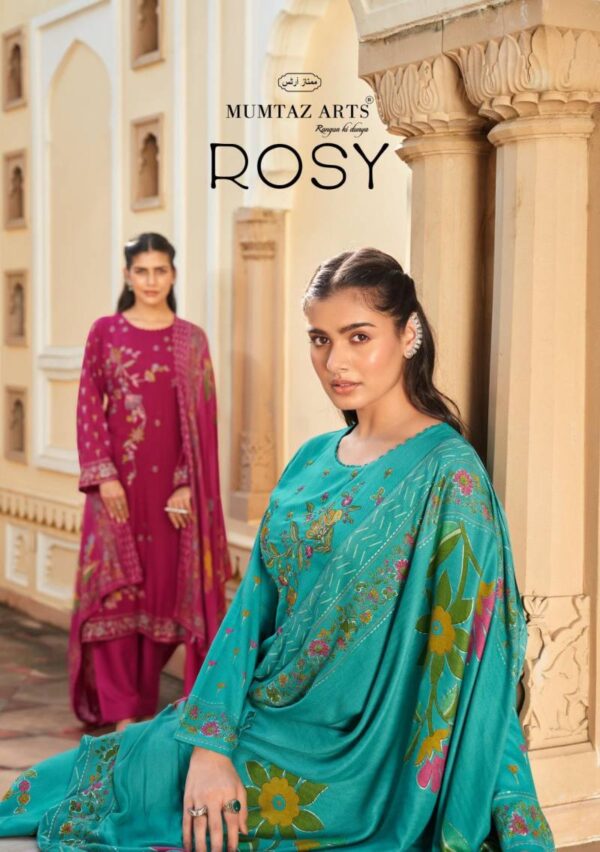 Mumtaz Rosy Viscose Pashmina Printed Dress Material Catalog Collection