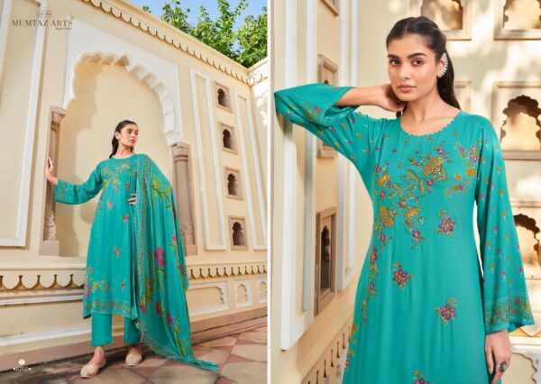 Mumtaz Rosy Viscose Pashmina Printed Dress Material Catalog Collection - Image 4
