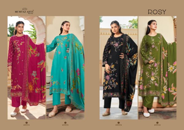 Mumtaz Rosy Viscose Pashmina Printed Dress Material Catalog Collection - Image 6