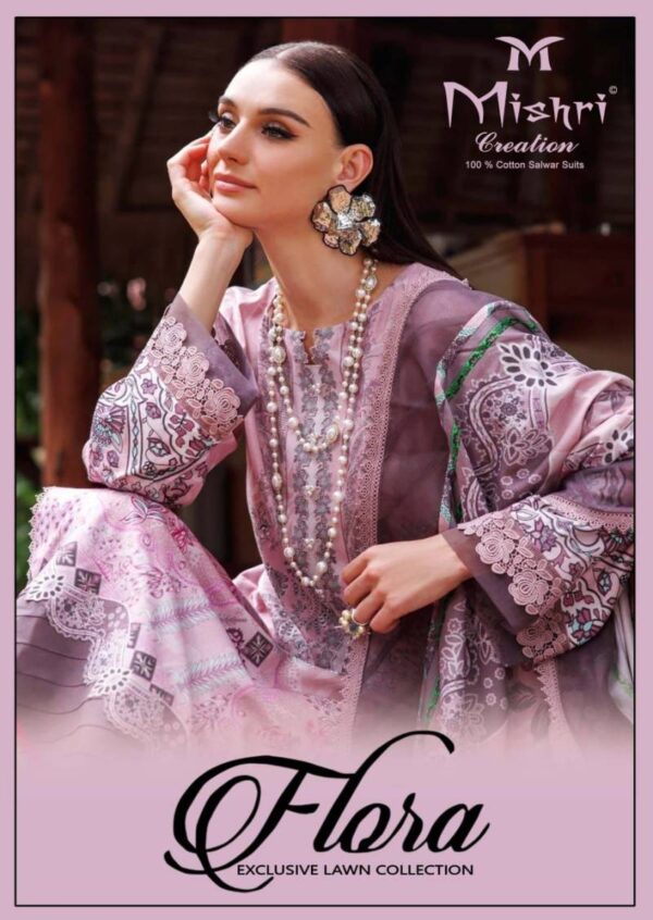 Mishri Flora 1 Lawn Cotton Printed Dress Material Catalog Collection