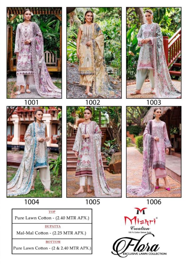 Mishri Flora 1 Lawn Cotton Printed Dress Material Catalog Collection - Image 8