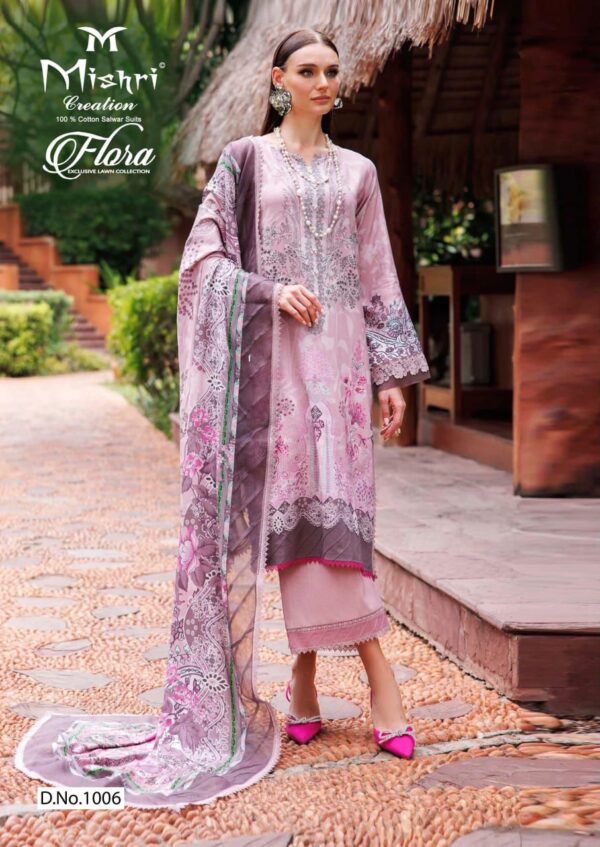 Mishri Flora 1 Lawn Cotton Printed Dress Material Catalog Collection - Image 4