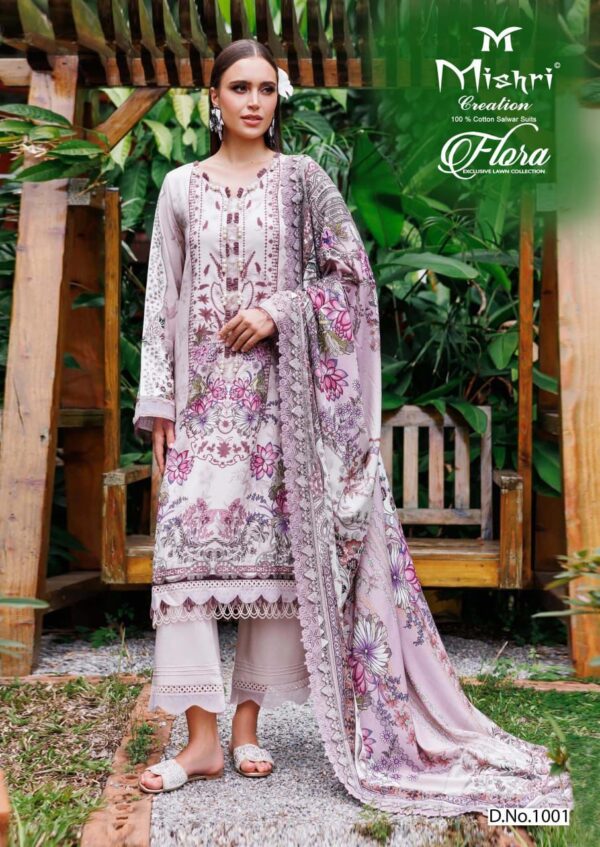 Mishri Flora 1 Lawn Cotton Printed Dress Material Catalog Collection - Image 7