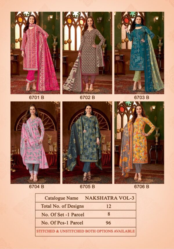 Kala Nakshatra Vol 3 Cotton Printed Dress Material Catalog Collection - Image 17