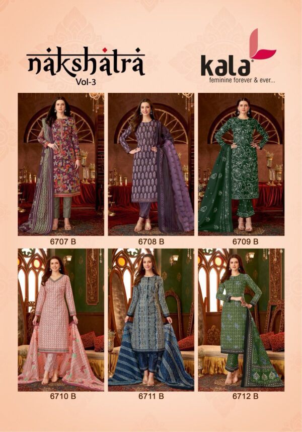 Kala Nakshatra Vol 3 Cotton Printed Dress Material Catalog Collection - Image 18