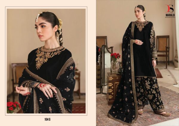 Deepsy Maria B 104 Velvet Pakistani Salwar Suit Catalog Collection - Image 2