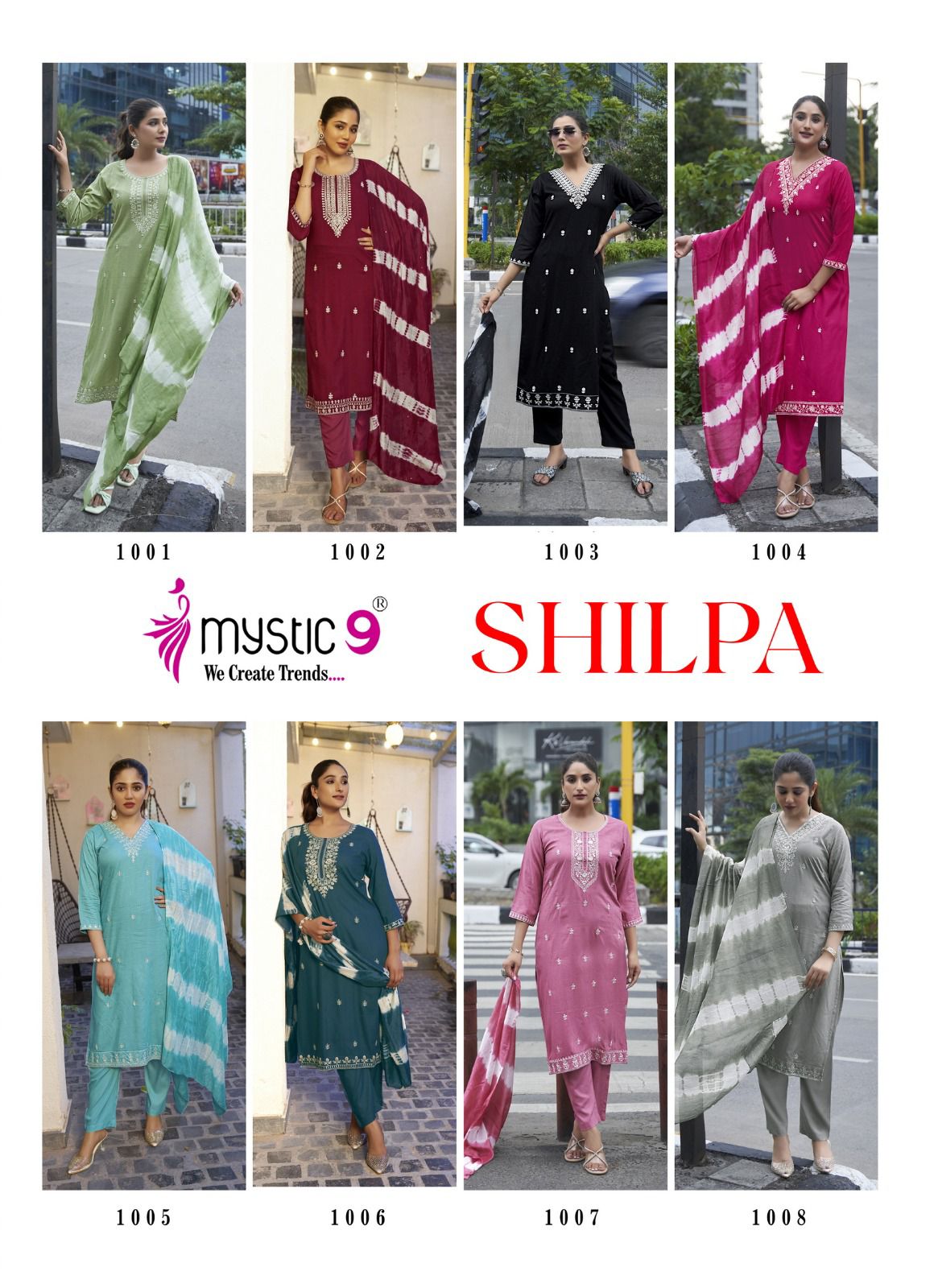 Mystic 9 Shilpa Vol 1 Kurti Bottom With Dupatta Catalog Collection - Image 10