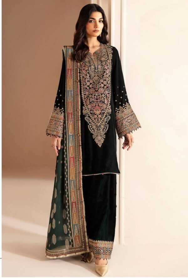 Anamsa 597 Velvet Embroidered Pakistani Salwar Kameez Catalog Collection