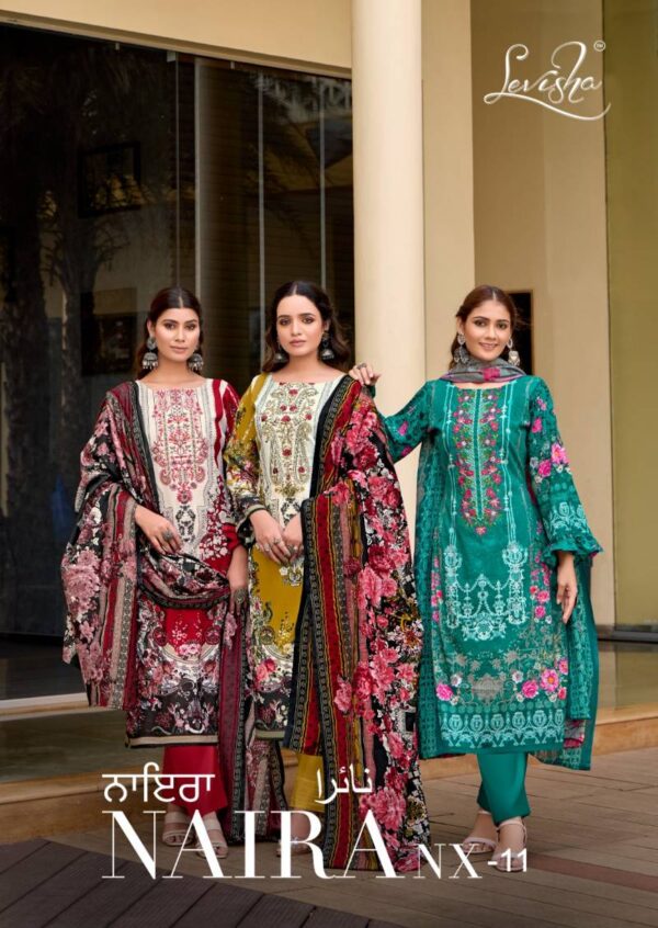 Levisha Naira Nx Vol 11 Cotton Printed Dress Material Catalog Collection