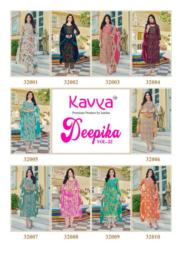 Kavya Deepika Vol 32 Straight Kurti Bottom With Dupatta Catalog Collection - Image 12