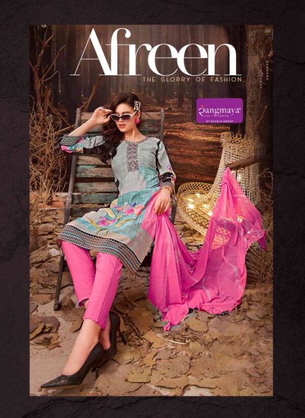 Rangmaya Afreen Rayon Digital Kurti Bottom With Dupatta Catalog Collection